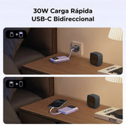 Power Bank Ugreen 10000Mah con Cable USB-C 30W Purple Pb511 35604B
