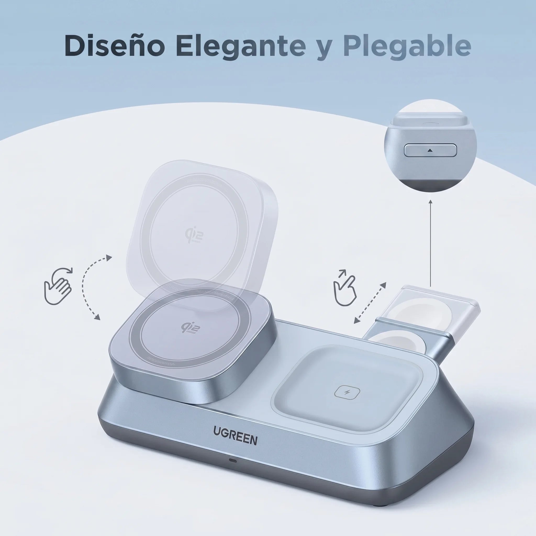 Cargador Magnético 3 en 1 25W UGREEN MagFlow