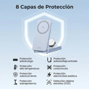 Base de carga 3 en 1 25W UGREEN Magflow para iPhone