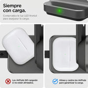 Stand Cargador Inalámbrico Spigen OneTap Pro Qi2 3 en 1 (MagSafe)