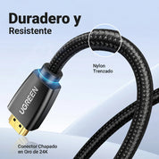 UGREEN 15M HDMI 2.0 Cable 4K 60Hz Ultra HD Male to Male Braided 18Gbps Ethernet HDR ARC HDTV PS5 Xbox Monitor 40416