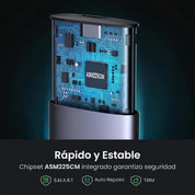 UGREEN carcasa USB-C para SSD M.2 NGFF con cable 50cm