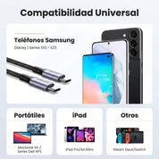 Cable UGREEN USB-C a USB-C de carga rápida (US261 / 50150) 1M 60W