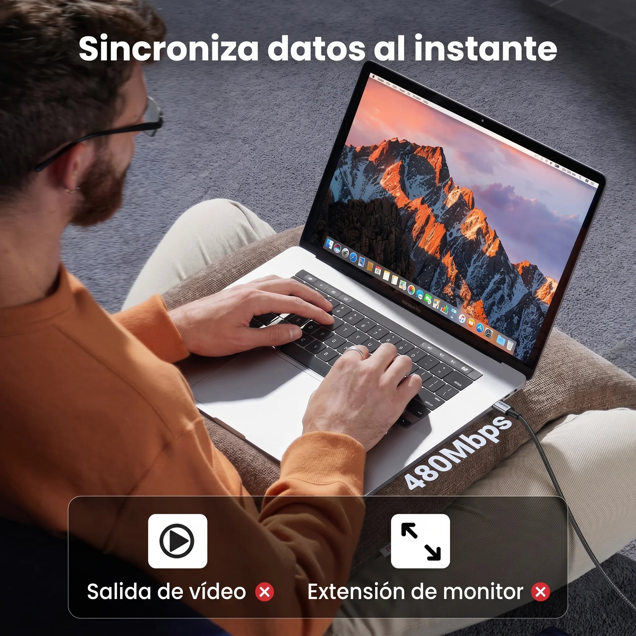 Cable UGREEN USB-C a USB-C de carga rápida (US261 / 50150) 1M 60W