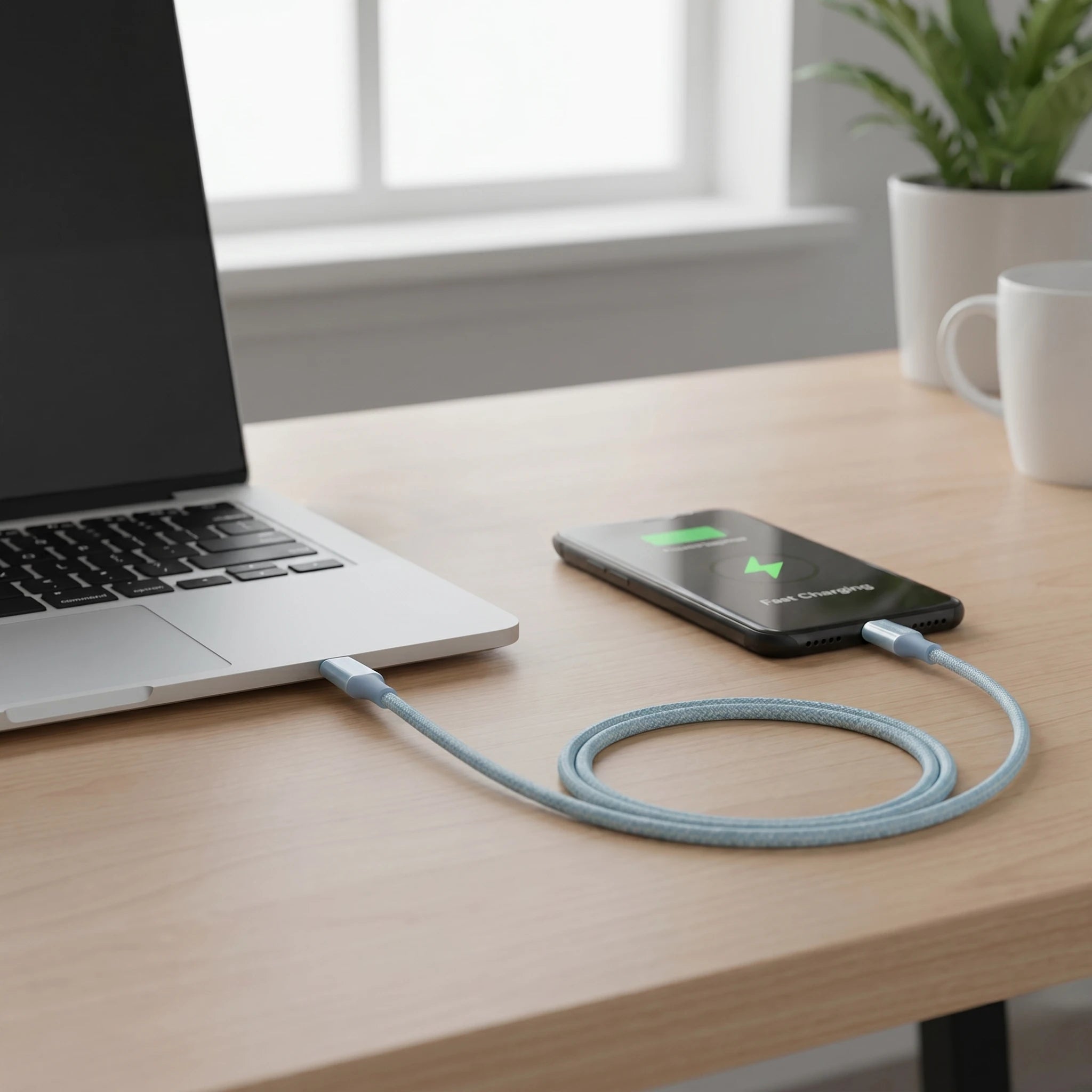 UGREEN cable USB-C a USB-C 1M 60W 3A carga rápida y datos - Blue