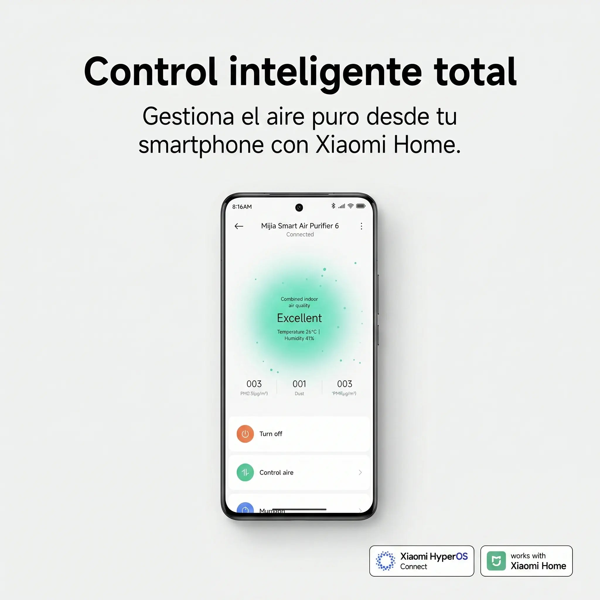 Mijia Smart Air Purifier 6 - purificador de aire con sensor de polvo
