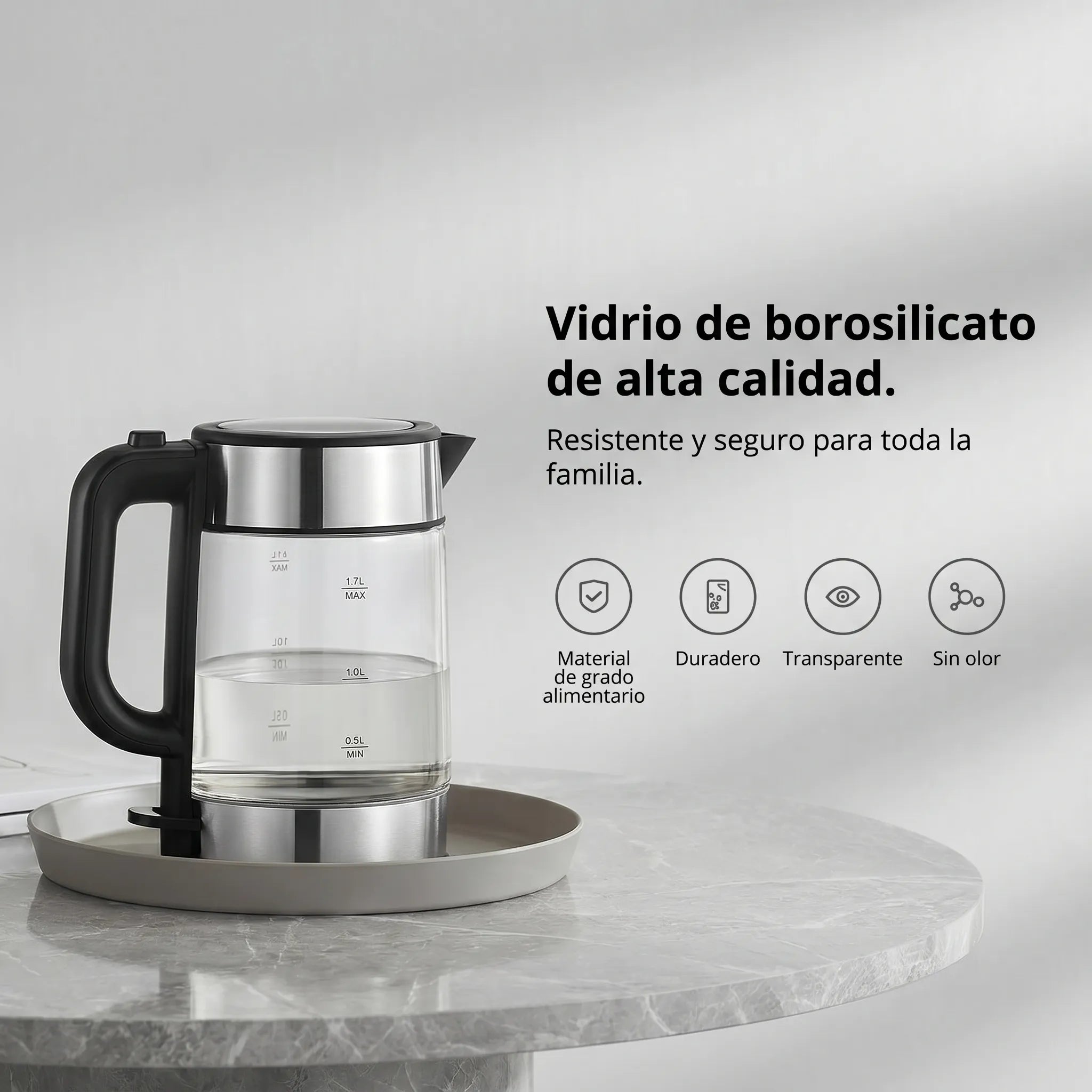 Xiaomi Electric Glass Kettle - Hervidor de vidrio resistente y ebullición rápida