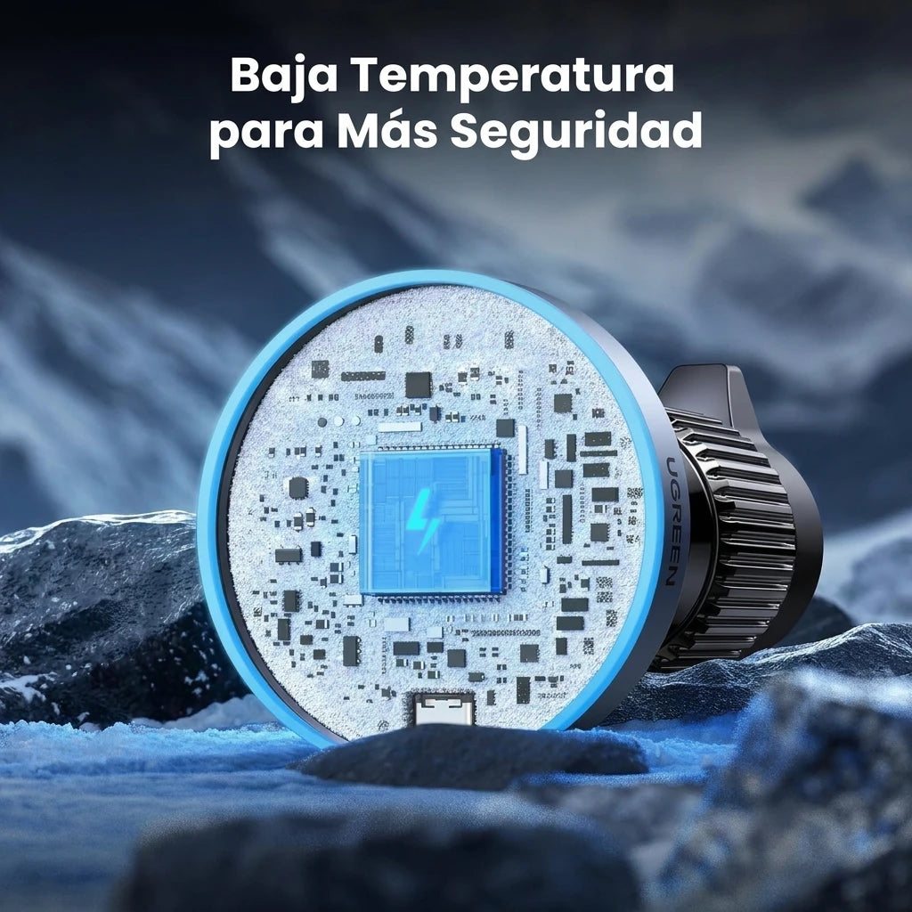 UGREEN MagFlow Qi2 - cargador magnético para auto 15W