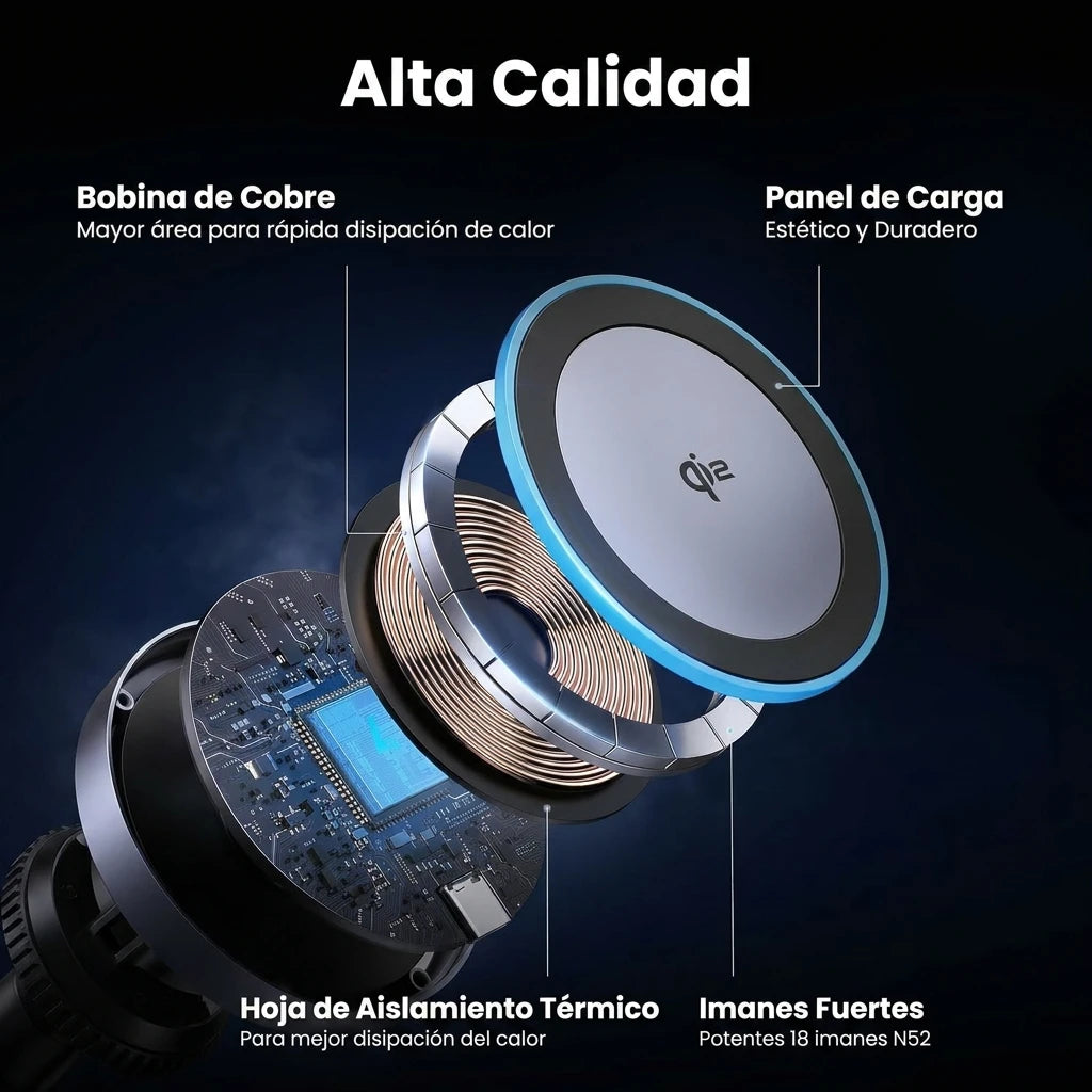 UGREEN MagFlow Qi2 - cargador magnético para auto 15W