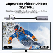 UGREEN Capturadora De Video HDMI A USB-C Y USB-A 2K 30Hz