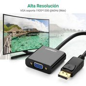 UGREEN DP109 - adaptador DisplayPort a VGA Full HD