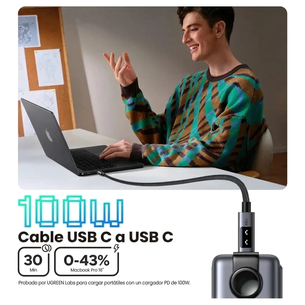 UGREEN L509 - cable USB-C a USB-C 3M 100W 5A