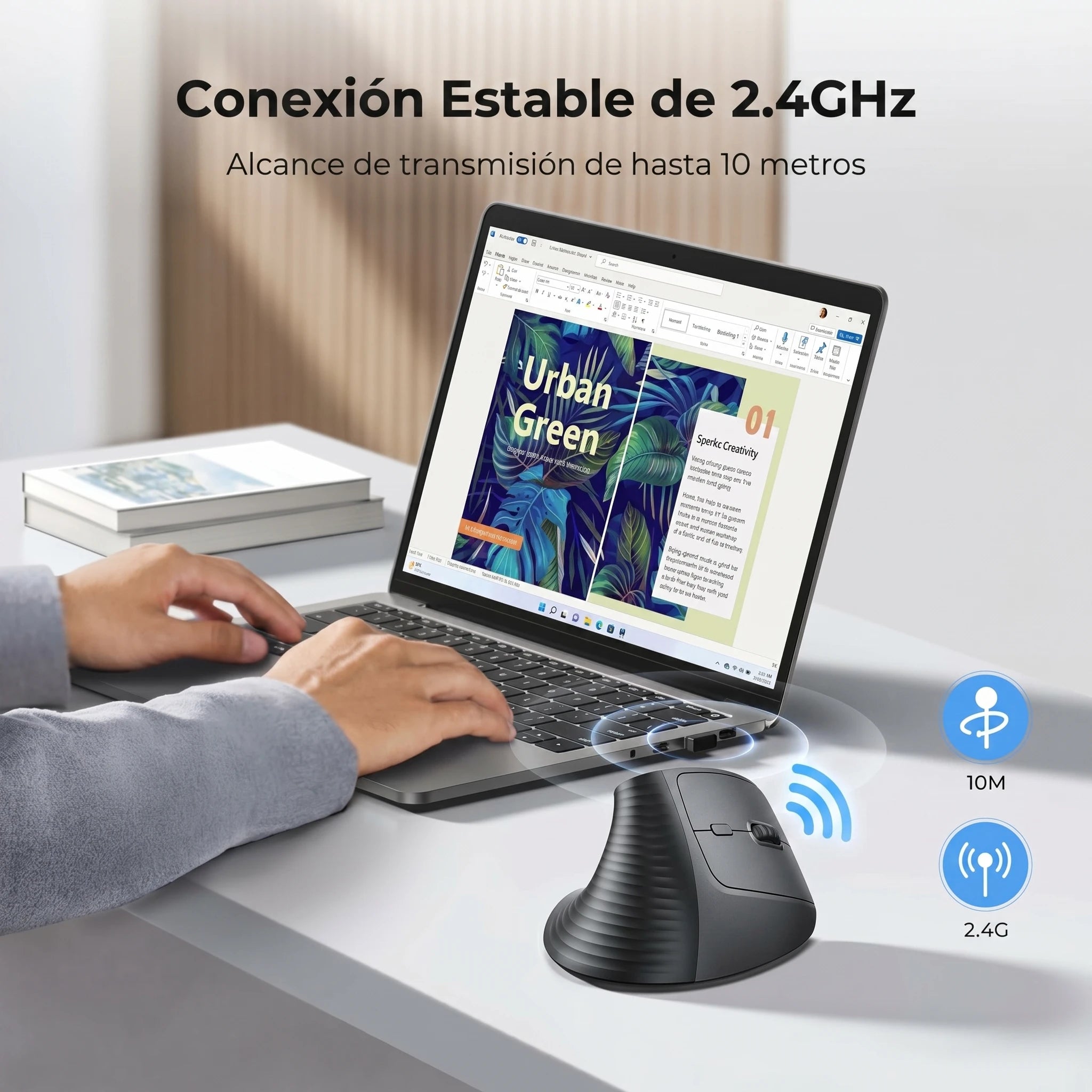 UGREEN M571P - mouse vertical Bluetooth 4000 DPI