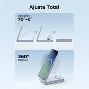 UGREEN MagFlow Qi2 25W - cargador inalámbrico 3 en 1