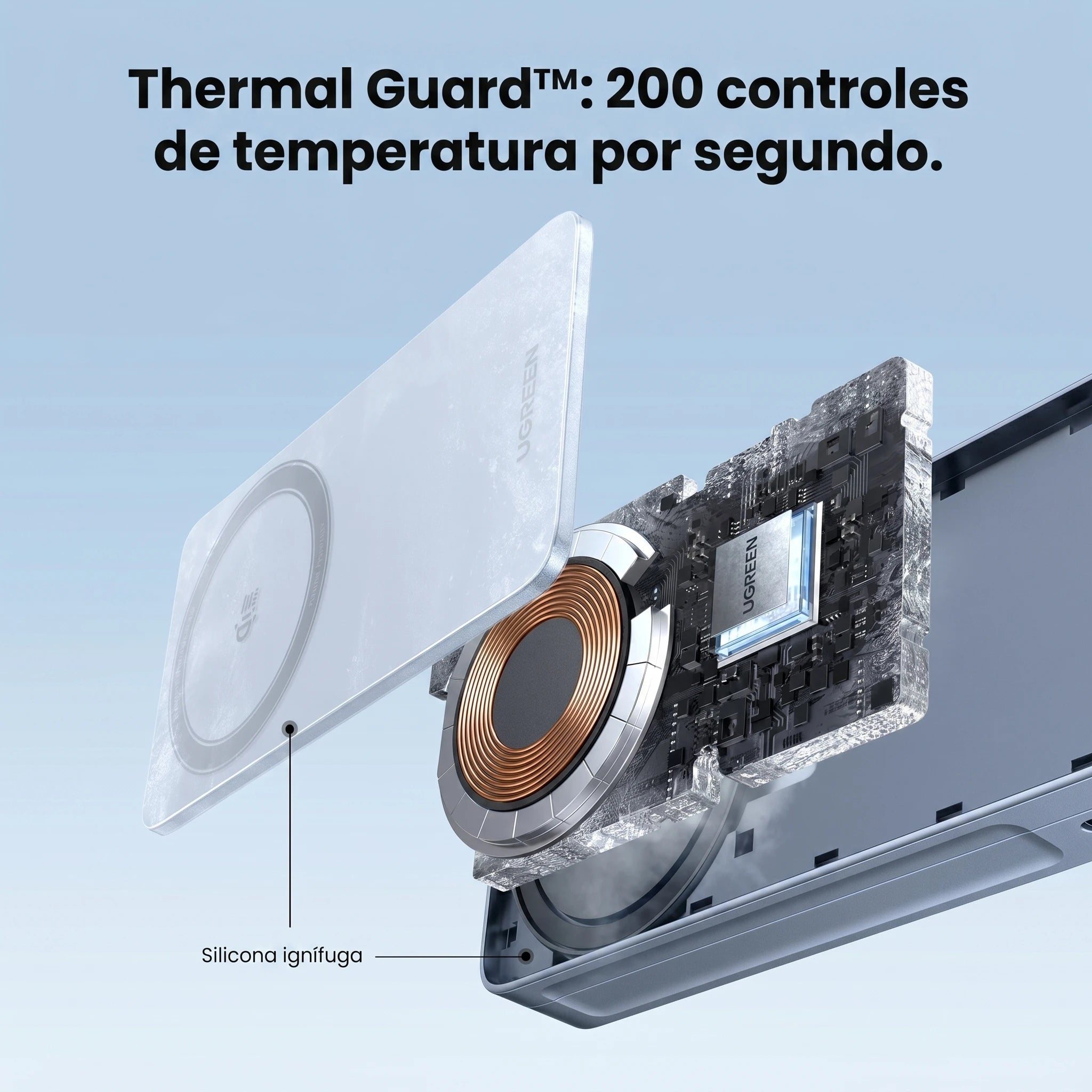 UGREEN MagFlow Qi2 25W - cargador inalámbrico 3 en 1