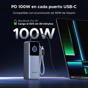 UGREEN Nexode 25000mAh 200W - power bank con cable integrado