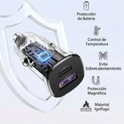 UGREEN EC305 - cargador de auto USB-C y USB-A 30W