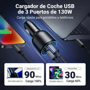 UGREEN EC705 - cargador de auto USB-C y USB-A 130W