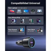 UGREEN EC705 - cargador de auto USB-C y USB-A 130W