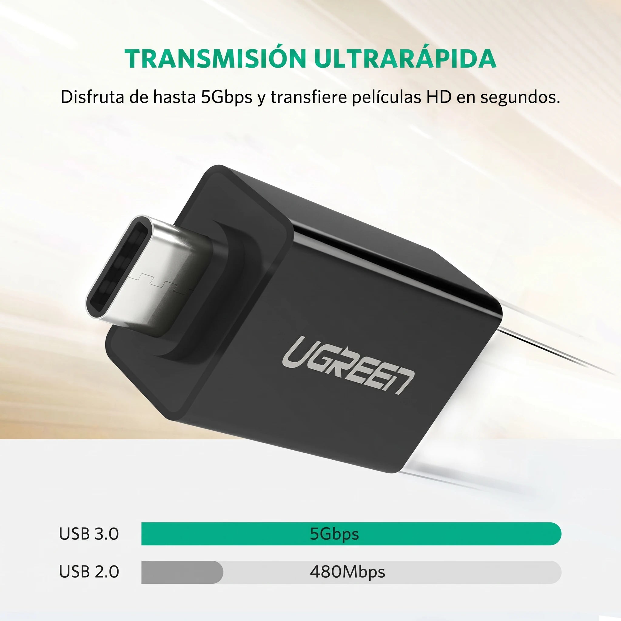 UGREEN US173 - adaptador USB-C a USB-A 3.0 5Gbps