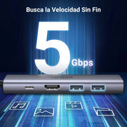 UGREEN CM511 - hub USB-C 6 en 1 HDMI 4K 60Hz