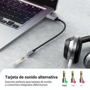 UGREEN CM477 - adaptador USB-A a audio 3.5mm 25cm