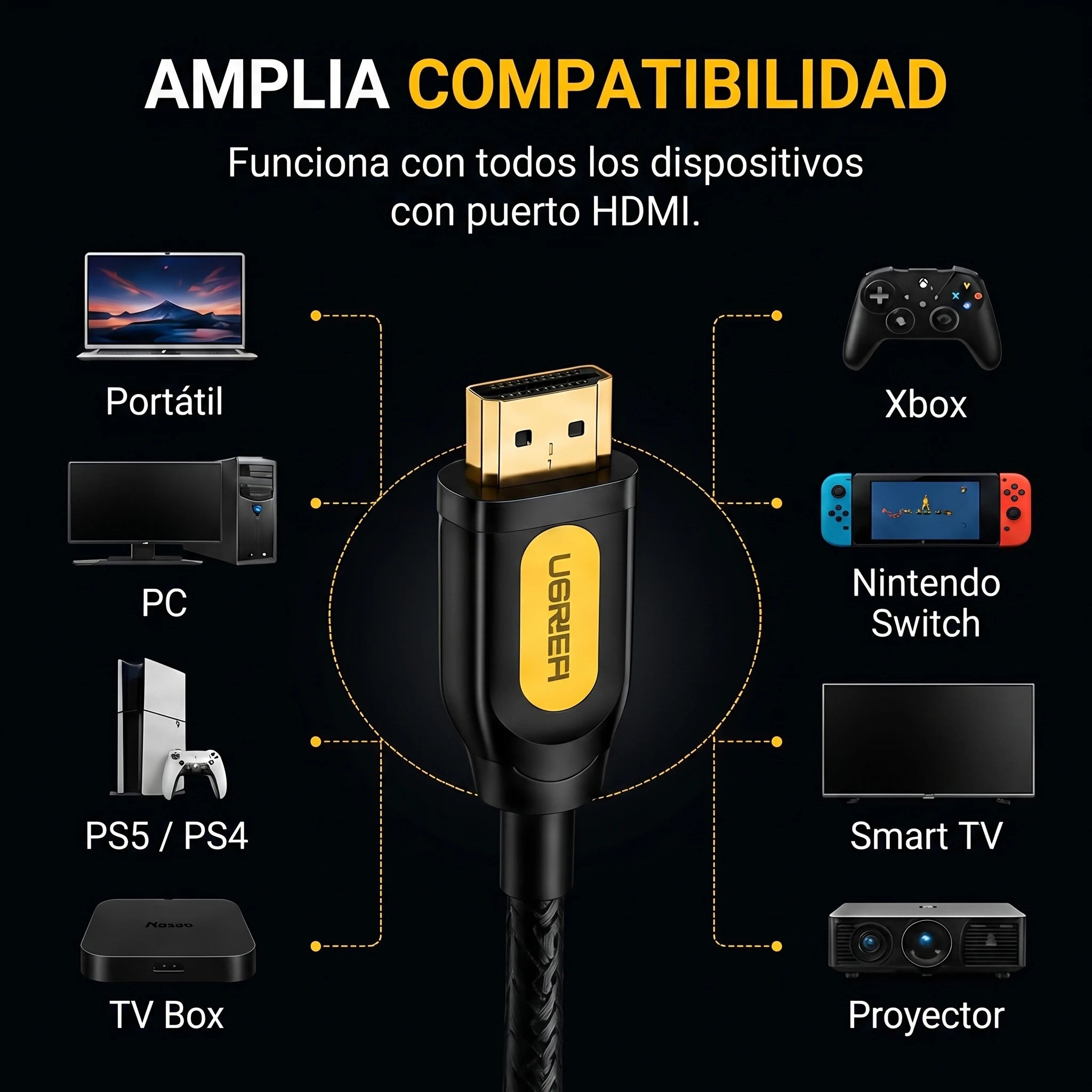 UGREEN HD101 - cable HDMI 2.0 2M 4K 60Hz