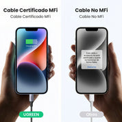 UGREEN US304 - cable USB-C a Lightning 1M 3A