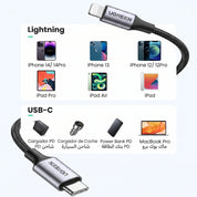 UGREEN US304 - cable USB-C a Lightning 1M 3A
