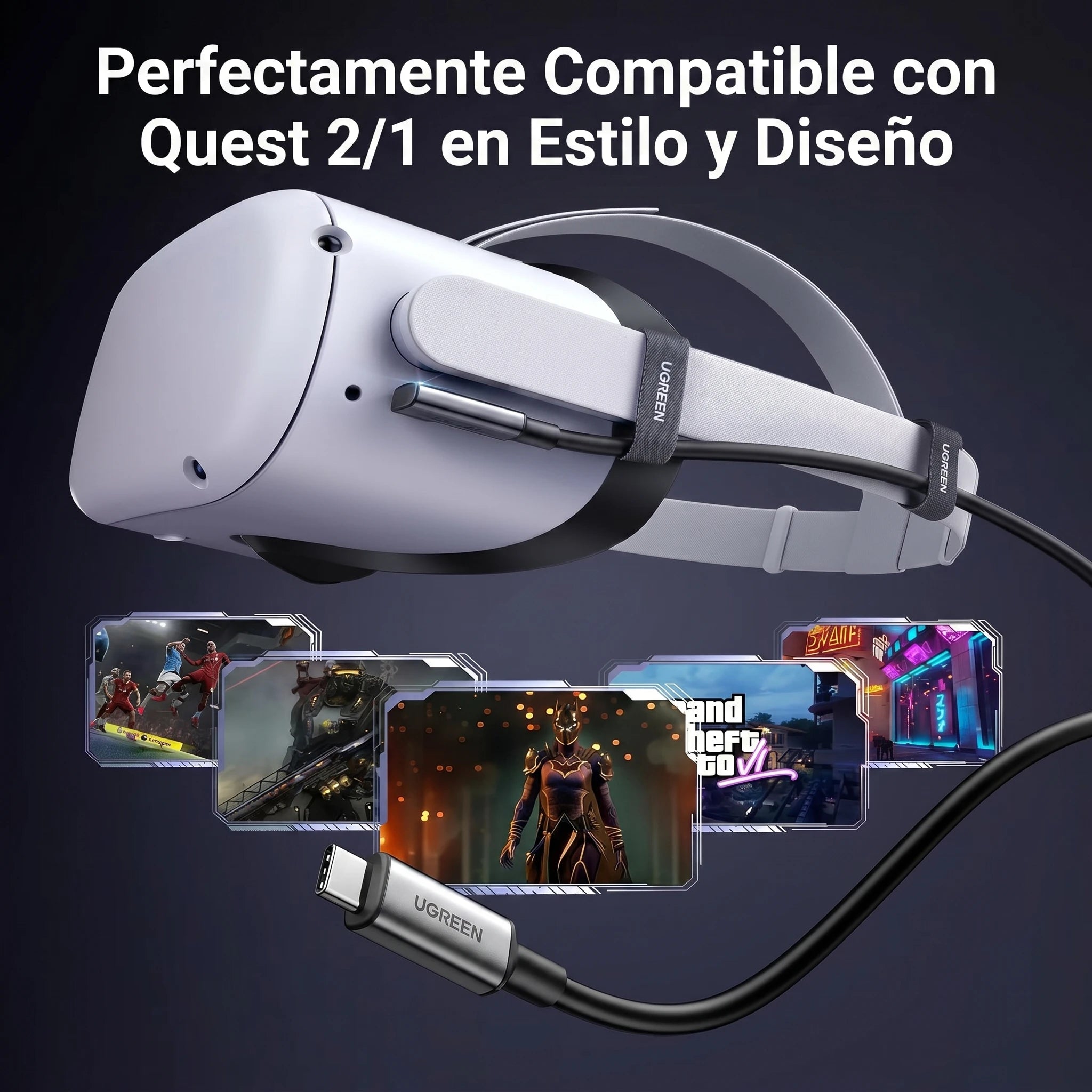 UGREEN US551 - cable USB-C a USB-C 5M 60W 3A