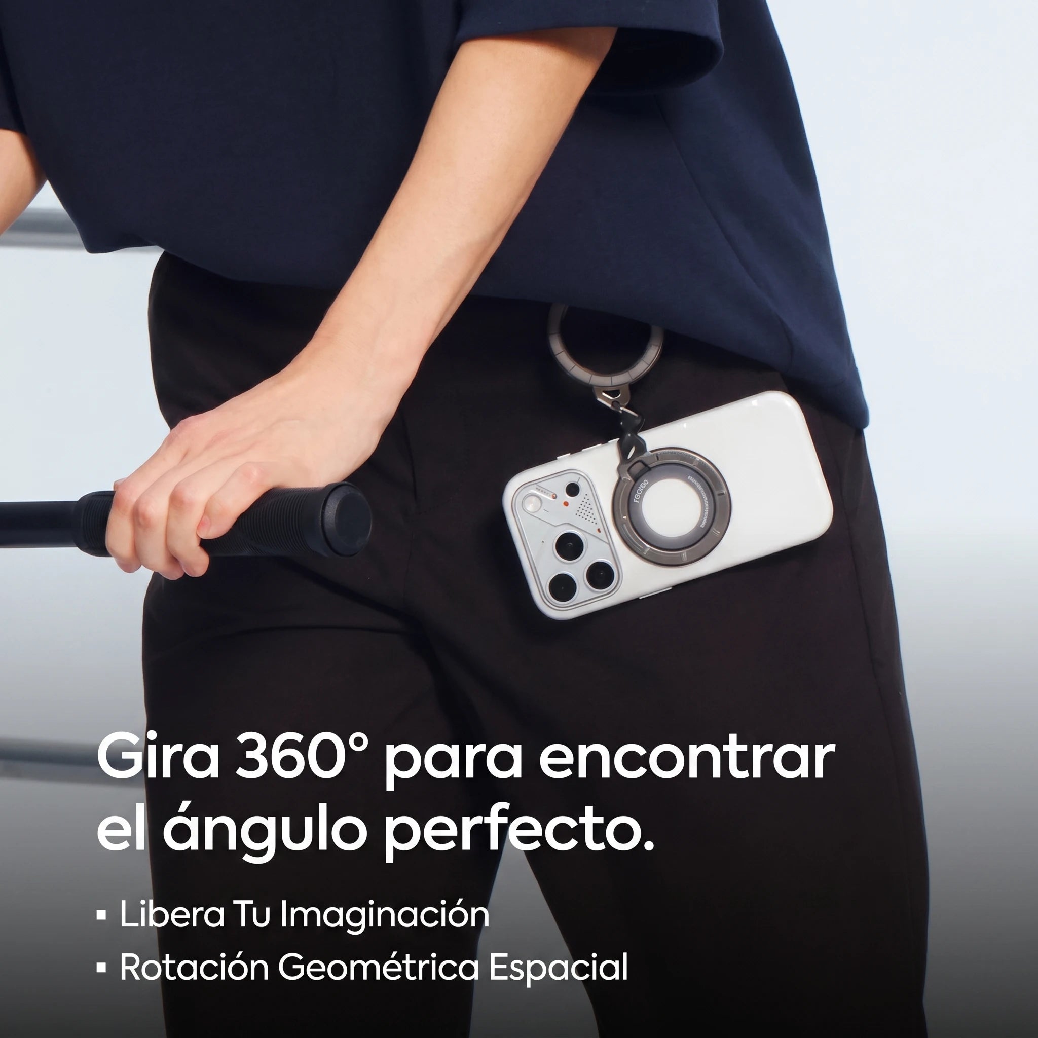 Aulumu G09 Ghost - soporte MagSafe 360° - Translucent Gray
