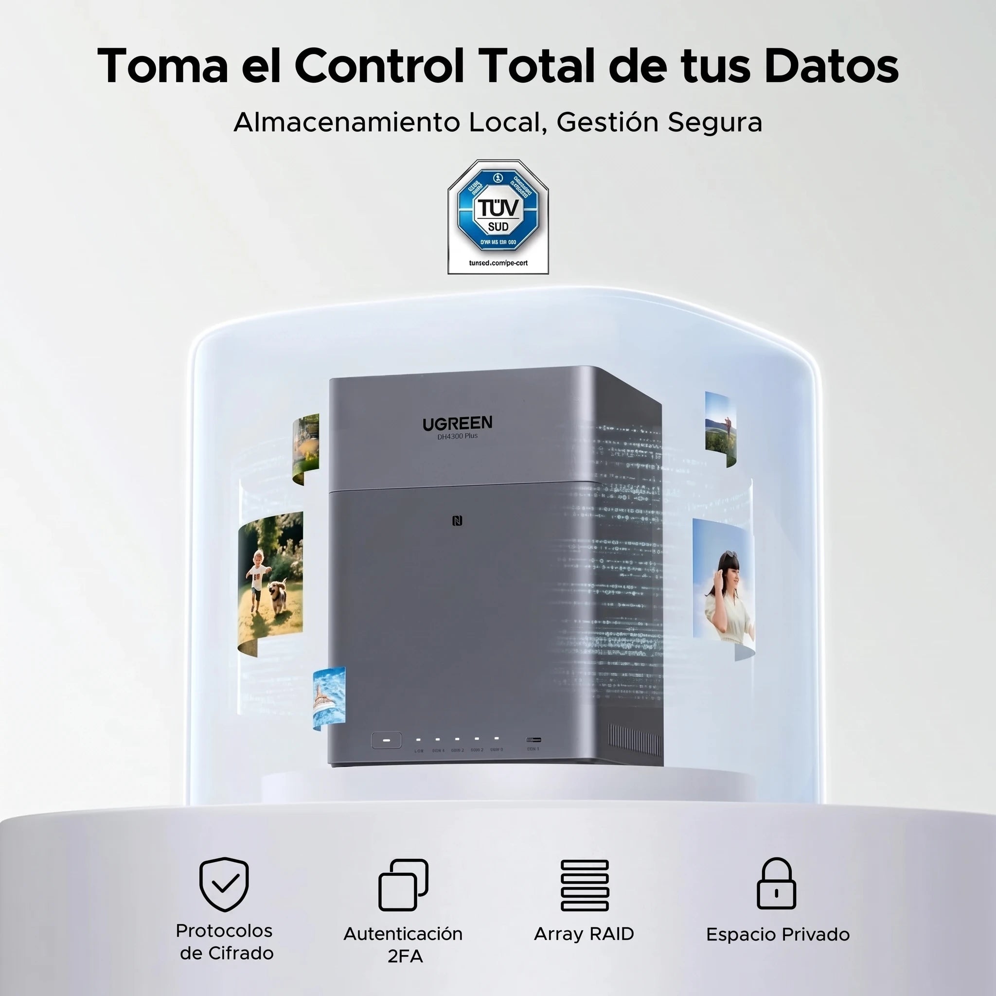 UGREEN NASync DH4300 Plus - NAS 4 bahías 120TB 2.5GbE