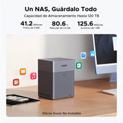 UGREEN NASync DH4300 Plus - NAS 4 bahías 120TB 2.5GbE