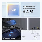 UGREEN NASync DH4300 Plus - NAS 4 bahías 120TB 2.5GbE