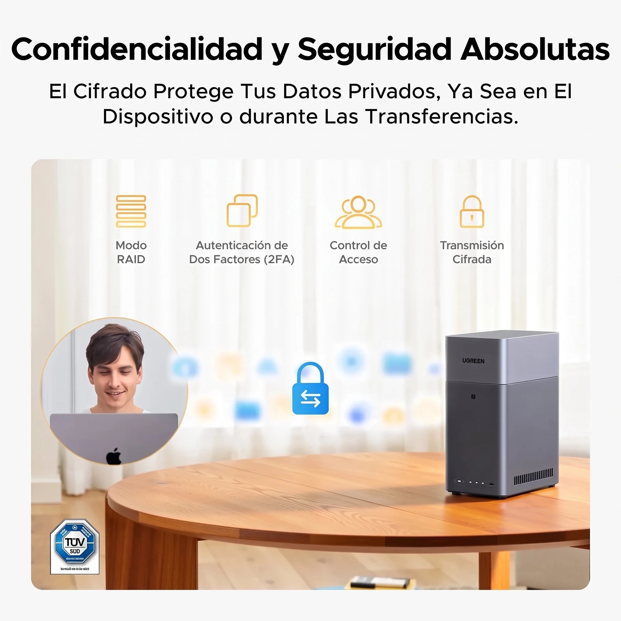 UGREEN NASync DH2300 - NAS 2 bahías 60TB 1GbE
