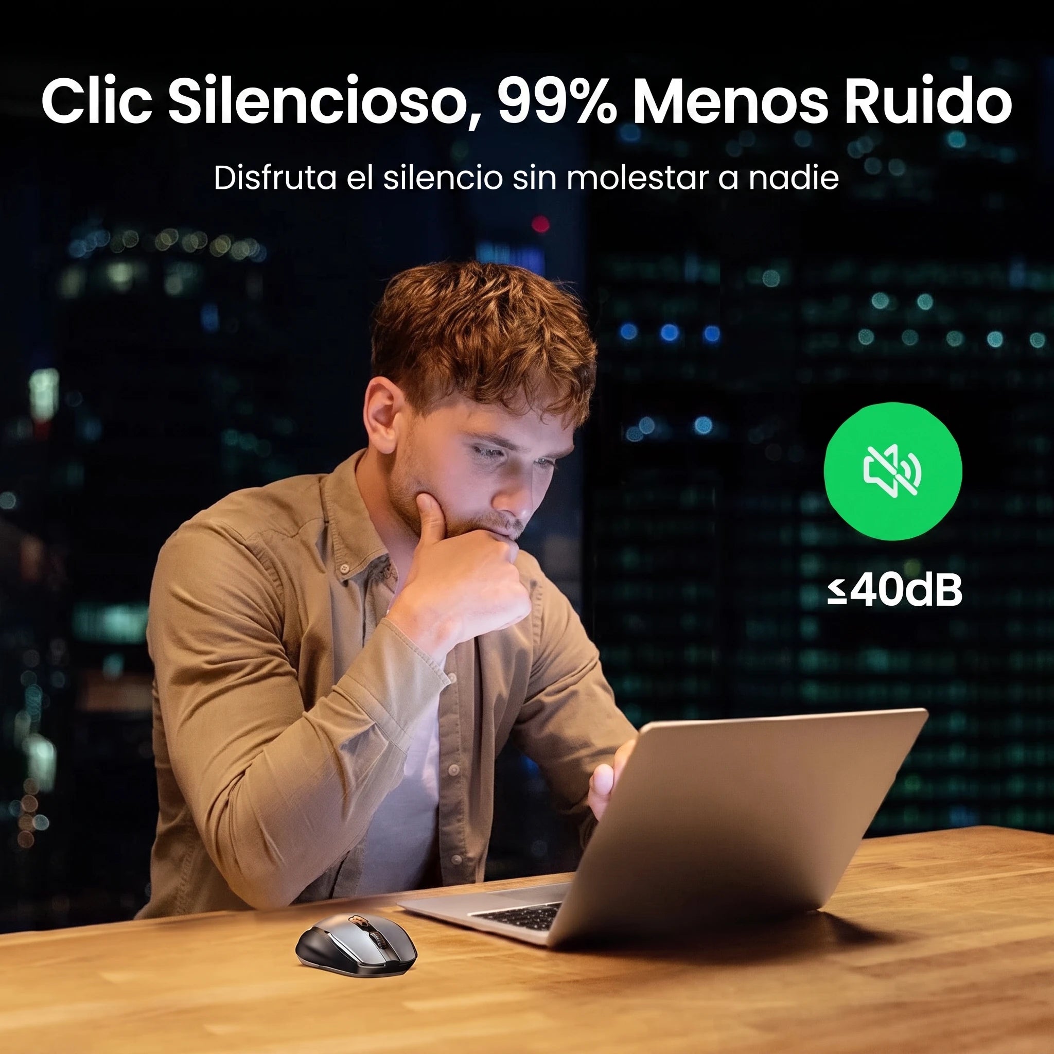 UGREEN MU006 - mouse inalámbrico 2.4GHz 4000 DPI