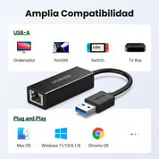 UGREEN 20256 - adaptador USB 3.0 a Ethernet Gigabit