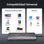 UGREEN CM498 - hub USB-C 7 en 1 HDMI 4K 60Hz