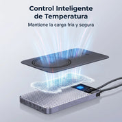 UGREEN MagFlow Air Power Bank 10000mAh Qi2 15W - con cable USB-C - Gray