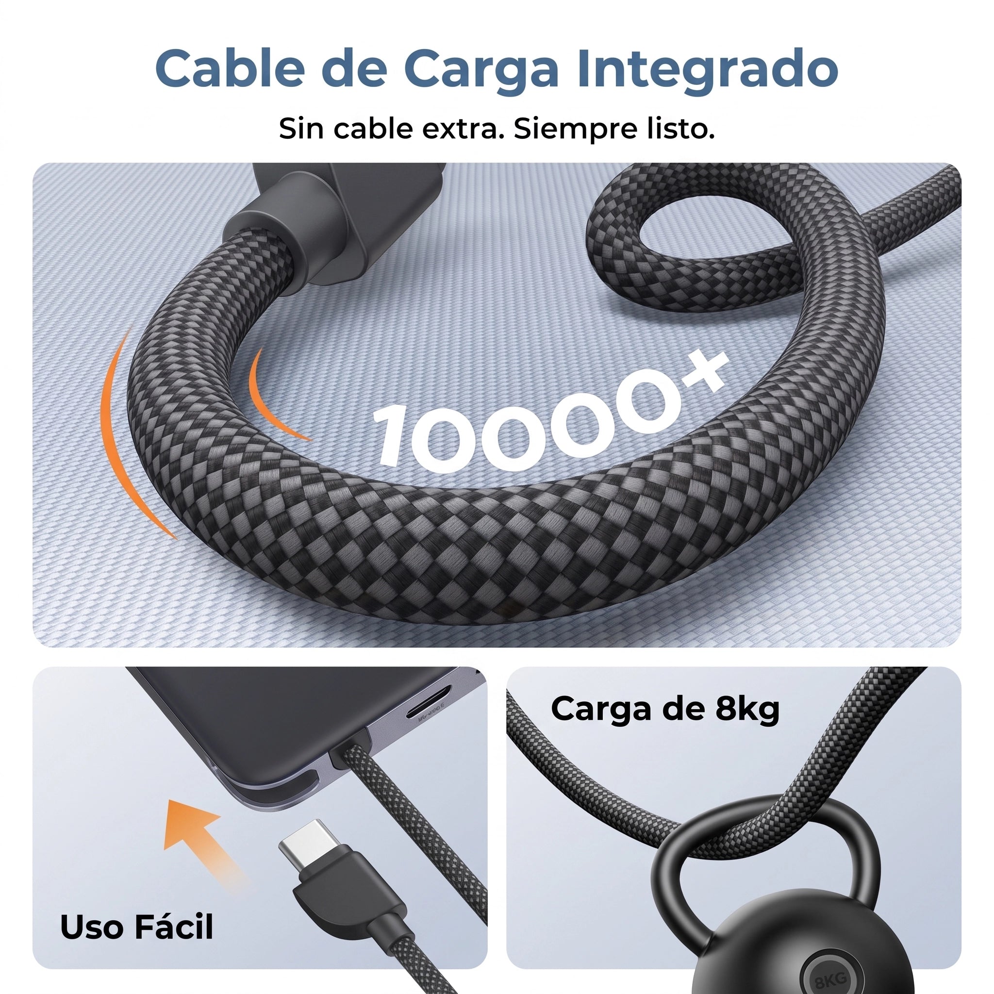 UGREEN MagFlow Air Power Bank 10000mAh Qi2 15W - con cable USB-C - Gray
