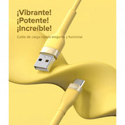 Ringke Pastel Cable - cable USB-A a USB-C 2M 12W - Amarillo