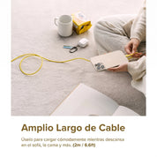 Ringke Pastel Cable - cable USB-A a USB-C 2M 12W - Amarillo