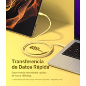Ringke Pastel Cable - cable USB-A a USB-C 2M 12W - Amarillo