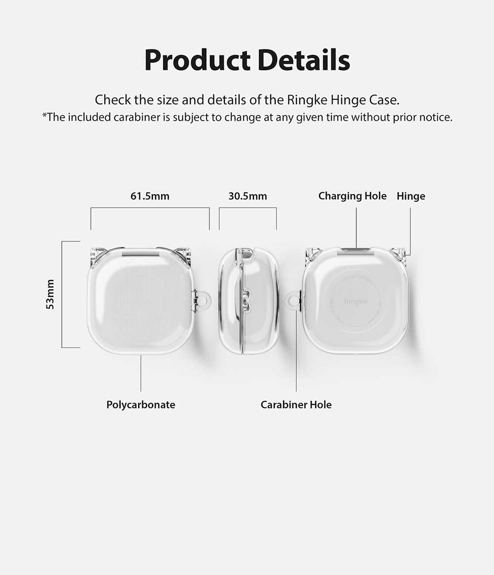 Hinge Case Ringke Galaxy Buds FE / Buds2 / 2 Pro / Live / Buds Pro - Ringke - Accesorios Galaxy Buds5 - 5 - 9 / CRHGBPCDastore