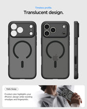 Case Spigen Crystal Hybrid iPhone 17 Pro Max (MagSafe) - Frost Black