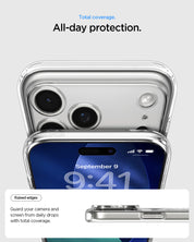 Case Spigen Crystal Hybrid iPhone 17 Pro (MagSafe) - Clear Graphite