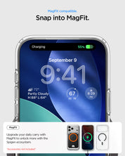 Case Spigen Crystal Hybrid iPhone 17 Pro (MagSafe) - Clear Graphite