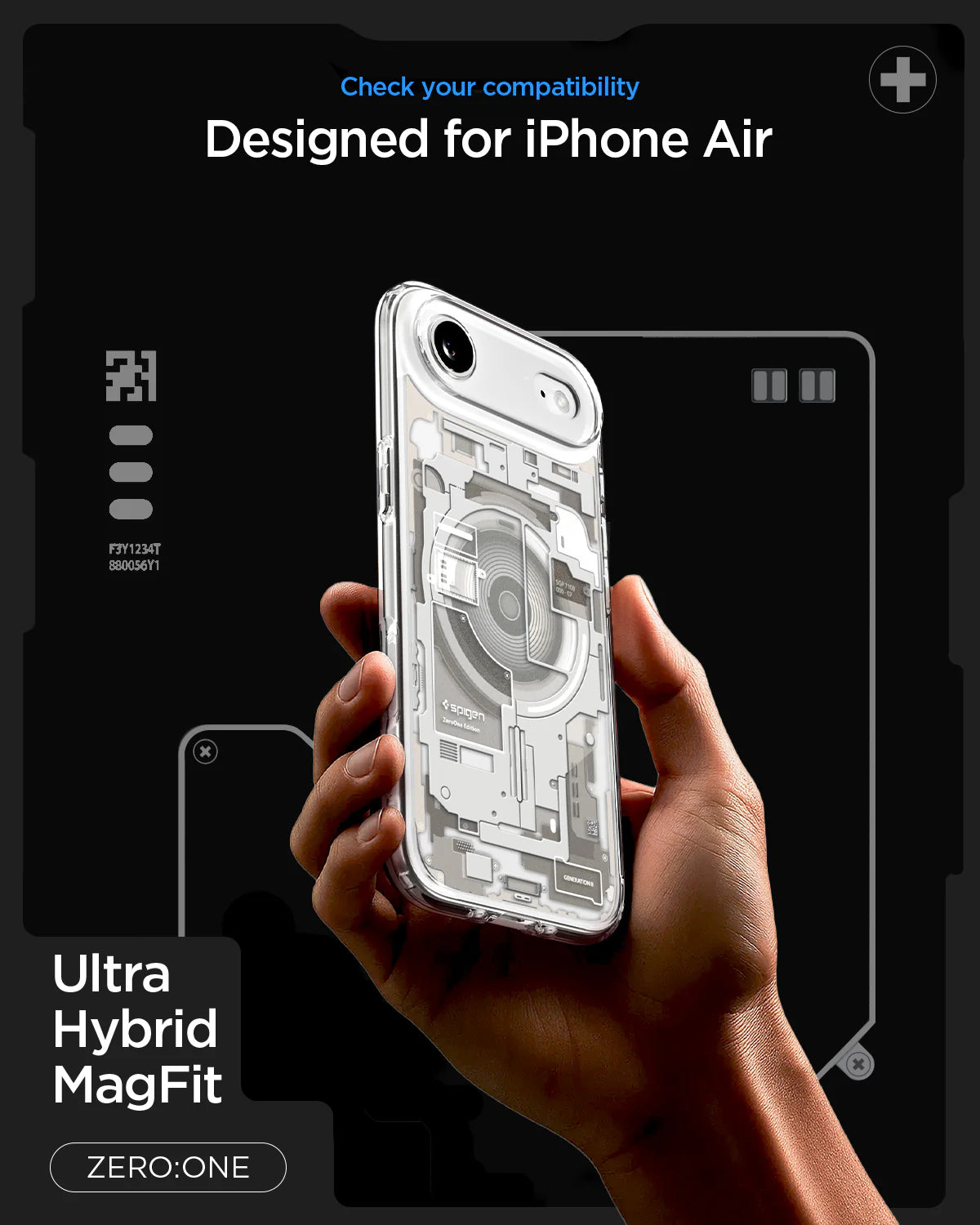 Case Spigen Ultra Hybrid Zero One Mag Fit iPhone 17 Air (MagSafe) - Natural Titanium
