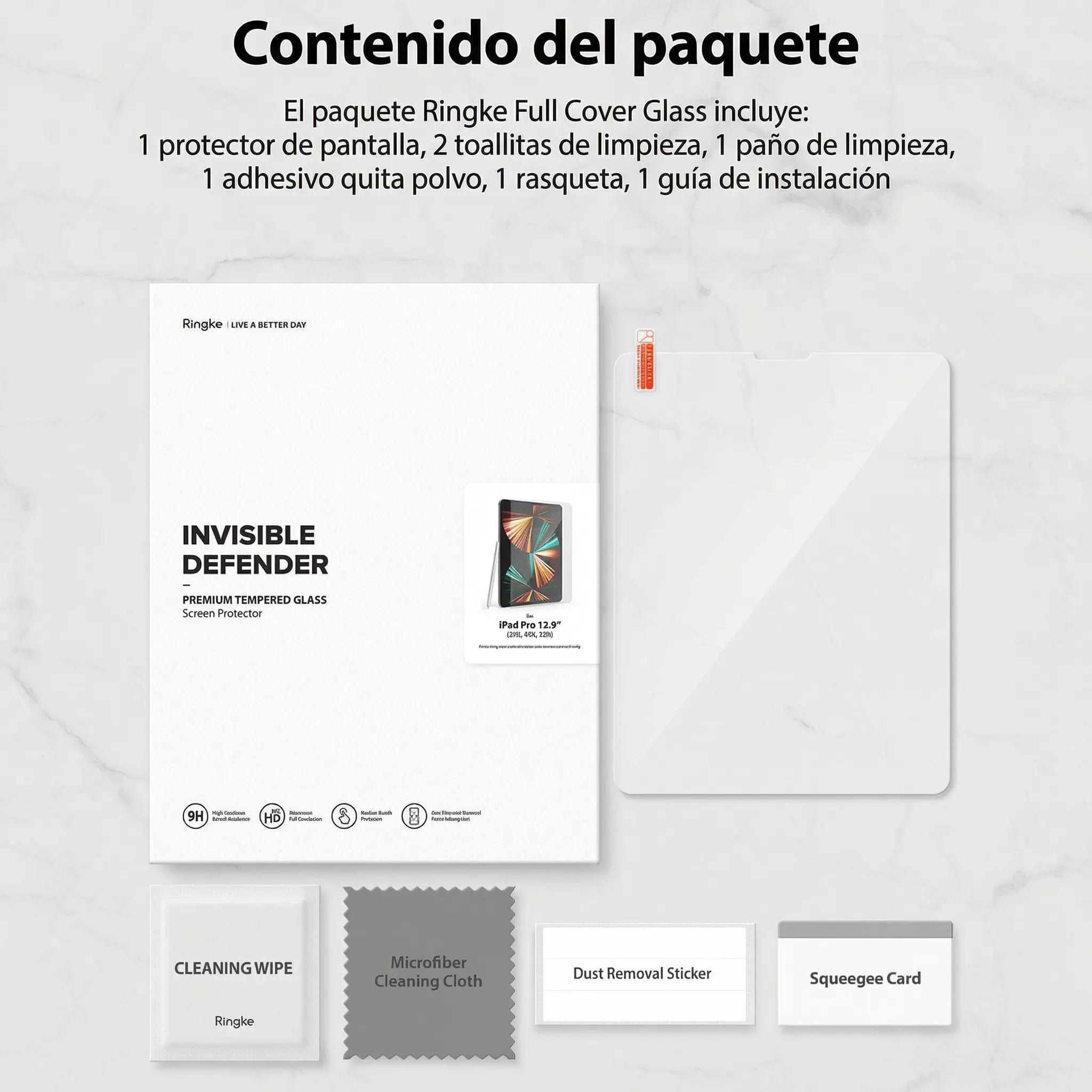 Protector de Pantalla Ringke ID Glass iPad Pro 12.9" (6th, 5th, 4th, 3th Generation)