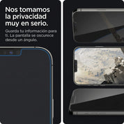 Spigen EZ FIT GLAS.tR Privacy iPhone 17e / iPhone 16e / iPhone 14 / iPhone 13 / iPhone 13 Pro (2 UND)